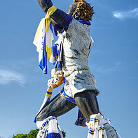 Buy canvas prints of Leeds United Billy Bremner Statue  by Alison Chambers