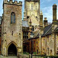 Buy canvas prints of Wells Cathedral and Vicars Close by Alison Chambers