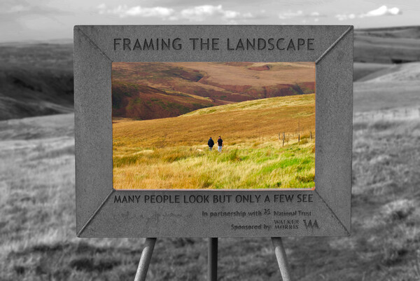Framing The Landscape Marsden Moor Picture Board by Alison Chambers