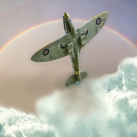 Buy canvas prints of Chasing Rainbows Spitfire by Alison Chambers