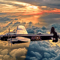 Buy canvas prints of Avro Lancaster Bomber PA474 by Alison Chambers