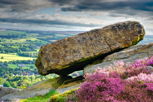 Ilkley Moor Boulder Stone Picture Board by Alison Chambers