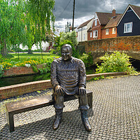 Buy canvas prints of Dave Lee Statue Canterbury  by Alison Chambers
