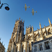 Buy canvas prints of York Minster Spitfires  by Alison Chambers