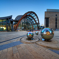 Buy canvas prints of Sheffield Steel Spheres by Alison Chambers
