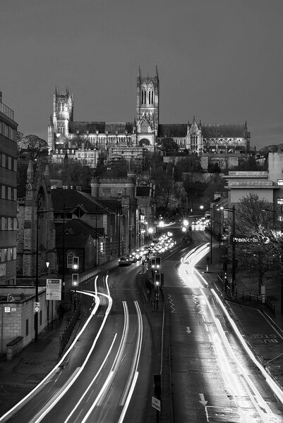 Lincoln Cathedral at Night Picture Board by Alison Chambers
