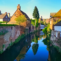 Buy canvas prints of River Stour Reflections Canterbury  by Alison Chambers