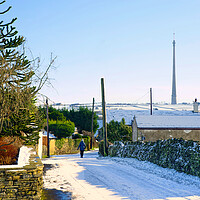 Buy canvas prints of Emley Moor Mast Landscape  by Alison Chambers
