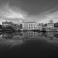 Buy canvas prints of York River Ouse Monochrome  by Alison Chambers