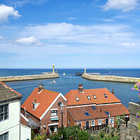 Buy canvas prints of Whitby Lighthouse View by Alison Chambers
