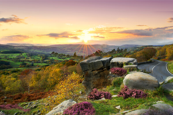 Surprise View Sunset Derbyshire  Picture Board by Alison Chambers