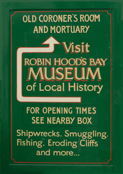 Robin Hoods Bay Sign Picture Board by Alison Chambers