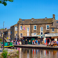 Buy canvas prints of Skipton Canal Basin by Alison Chambers