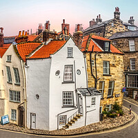 Buy canvas prints of Robin Hoods Bay Through Beer Goggles by Alison Chambers