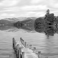 Buy canvas prints of Lake Windermere BW by Alison Chambers