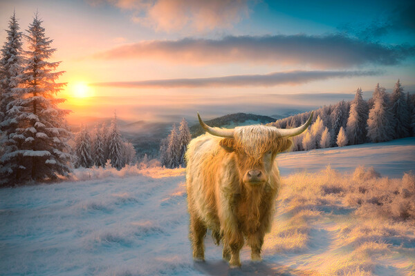 Highland Cow Picture Board by Alison Chambers