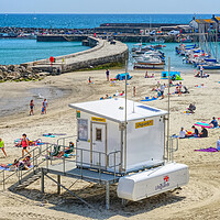 Buy canvas prints of Lyme Regis Beach by Alison Chambers