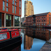 Buy canvas prints of Bridgewater Plc From Granary Wharf Leeds by Alison Chambers
