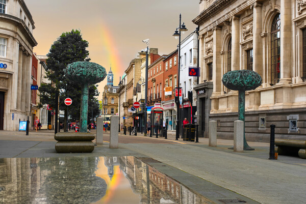 Doncaster City Centre Rainbow  Picture Board by Alison Chambers
