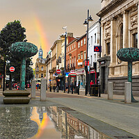 Buy canvas prints of Doncaster City Centre Rainbow  by Alison Chambers