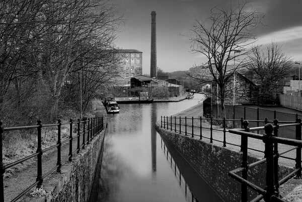 Huddersfield Canal Slaithwaite Picture Board by Alison Chambers