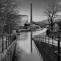 Buy canvas prints of Huddersfield Canal Slaithwaite by Alison Chambers