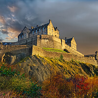 Buy canvas prints of Edinburgh Castle Rainbow by Alison Chambers