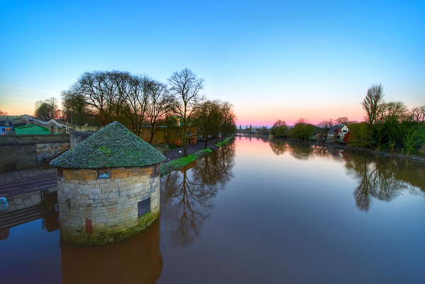 York River Ouse Dawn Picture Board by Alison Chambers