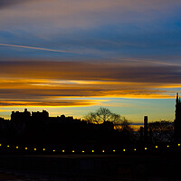 Buy canvas prints of Edinburgh Sunset Skyline  by Alison Chambers