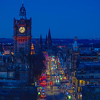 Buy canvas prints of Edinburgh At Night by Alison Chambers