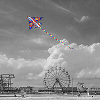 Buy canvas prints of Skegness High Flying Kite by Alison Chambers