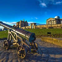 Buy canvas prints of Calton Hill Monuments Edinburgh  by Alison Chambers