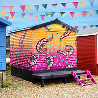 Buy canvas prints of Whitstable Beach Hut by Alison Chambers