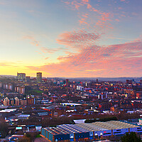 Buy canvas prints of Sheffield Sunset Cityscape  by Alison Chambers
