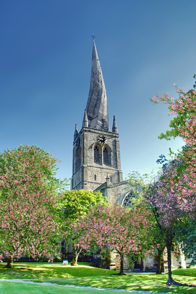 Chesterfield Crooked Spire  Picture Board by Alison Chambers