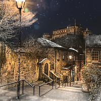 Buy canvas prints of The Vennel Edinburgh Winter Portrait by Alison Chambers