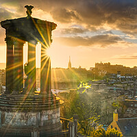 Buy canvas prints of Edinburgh Sunset by Alison Chambers