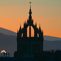 Buy canvas prints of St Giles Cathedral Sunset Silhouette  by Alison Chambers