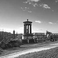 Buy canvas prints of Edinburgh Cityscape BW by Alison Chambers