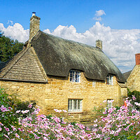 Buy canvas prints of English Thatched Cottage by Alison Chambers