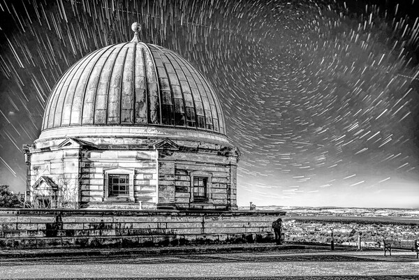 City Observatory Star Trail Edinburgh  Picture Board by Alison Chambers