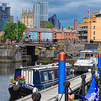 Buy canvas prints of Leeds Dock and Cityscape  by Alison Chambers