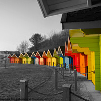 Buy canvas prints of Scarborough Beach Huts by Alison Chambers
