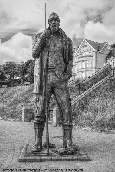 Filey Beachfront Statue Picture Board by Alison Chambers