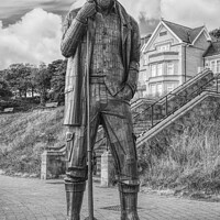 Buy canvas prints of Filey Beachfront Statue by Alison Chambers