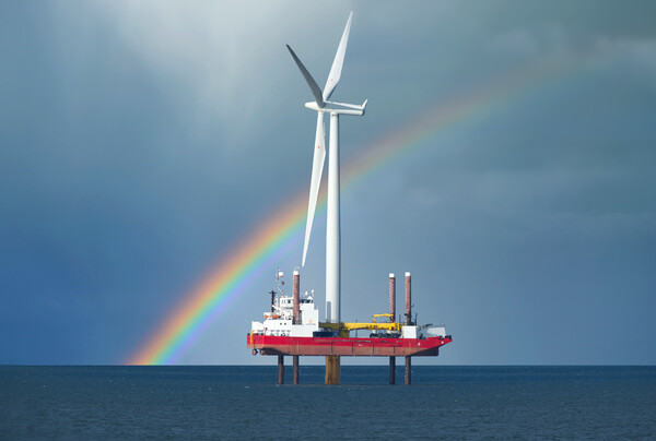 Teeside Offshore Wind Farm Picture Board by Alison Chambers