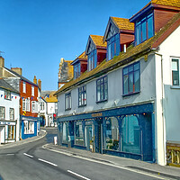 Buy canvas prints of Lyme Regis Town Centre by Alison Chambers