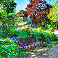 Buy canvas prints of Westgate Park Gardens Canterbury  by Alison Chambers