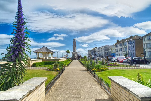 Herne Bay Promenade and Clock Tower Picture Board by Alison Chambers