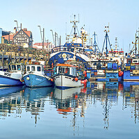 Buy canvas prints of Scarborough Harbour Watercolour  by Alison Chambers
